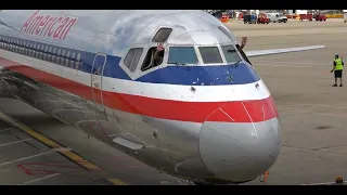 (4K) Last Arrival and Pushback | American Airlines McDonnell Douglas MD-80 at Chicago O'Hare