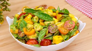 Few know this recipe! Sweet Mango Avocado Salad. ASMR