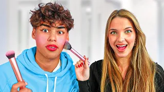 THE GIRLS DO OUR MAKEUP FOR THE FIRST TIME!