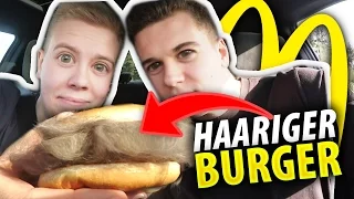 McDonalds PRANK | HAARE AUF DEM BURGER PRANK!