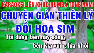 Karaoke Liên Khúc Rumba Tone Nam Nhạc Sống | Chuyện Giàn Thiên Lý | Chuyện Hoa Sim | Nguyễn Linh