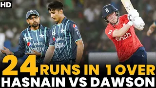 24 Runs in 1 Over | Hasnain vs Dawson | Pakistan vs England | 4th T20I 2022 | PCB | MU2L