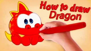 Om Nom Stories - How to draw Dragon - Cut The Rope - Kedoo ToonsTV