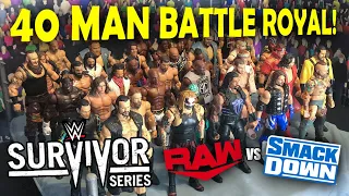 40 MAN WWE ACTION FIGURE BATTLE ROYAL! SMACKDOWN VS RAW! SURVIVOR SERIES 2020!