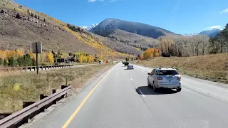 Eastbound and Down I-70 Over Vail Pass During Autum Colors.. Winter Around the Corner.