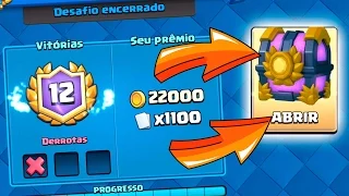 ABRINDO O BAÚ DE 12 VITÓRIAS NO GRANDE DESAFIO! - Clash Royale