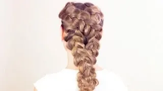 Причёска с ажурным плетением. Hairstyle Of French Braids