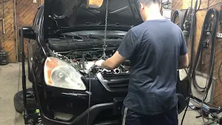 Замена двигателя Хонда СРВ 2 серия. Honda CRV unpacking and removing the motor 2 series