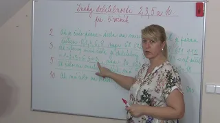 Matematika - znaky deliteľnosti 2,3,5 a 10.