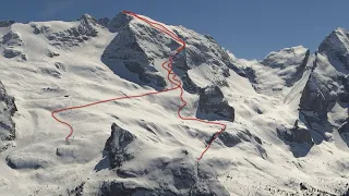 Scialpinismo in Marmolada - Punta Penia dallo Spallone e discesa nel Canyon !!!