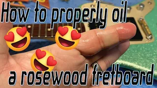 Oiling a Rosewood Fretboard - Simple Technique and Choosing the Right Oil