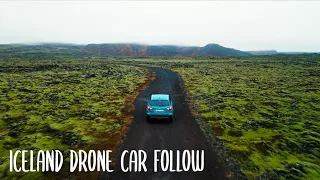 Iceland Drone Car Follow