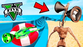 DAME TU COSITA vs SIREN HEAD no TOBOGÃ GIGANTE no GTA 5 !