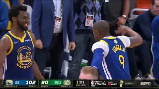 This moment between Andrew Wiggins and Andre Iguodala after Game 6 is priceless ❤