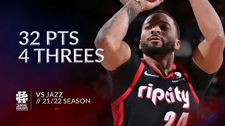 Norman Powell 32 pts 4 threes vs Jazz 21/22 season