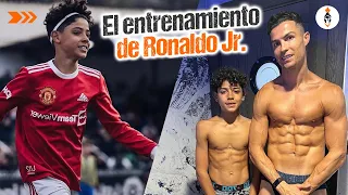 Cristiano Ronaldo Jr. y el exigente entrenamiento que lleva con su padre 💪⚽