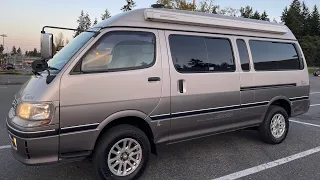 SOLD: 1997 Toyota Hiace Long Camper FUTURE 4WD 3.0L KZH138 RHD JDM  USA