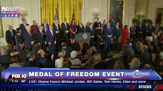 FNN: 2016 Medal of Freedom Ceremony - Obama Honors Michael Jordan, Bill Gates and More