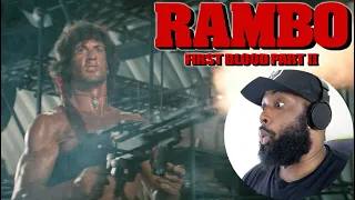 rambo goes off!! | RAMBO: FIRST BLOOD 2 (1985) MOVIE REACTION! FIRST TIME WATCHING!