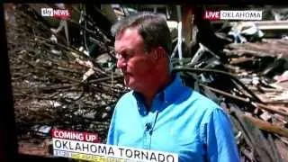 Sky news reader caught picking his nose unaware the camera was on! Oklahoma report.