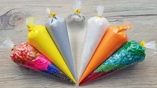 Making Slime Piping Bags - Satisfying Crunchy Slime #48