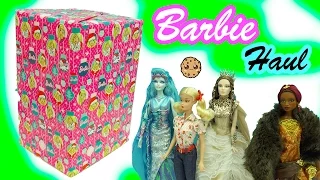 Giant Box of Fantasy Gold Label Collector Barbie Dolls Haul Video - Cookieswirlc