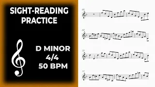 Sight Reading Practice - Ex 9 - D Minor - Intermediate
