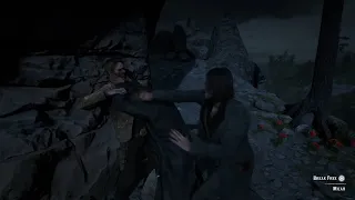 John Marston helps Arthur fight Micah - Red Dead Redemption 2