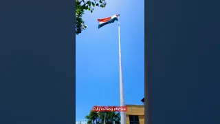 National flag in pdy railway station #shorts #shortvideo #pondicherry #railway #station #national