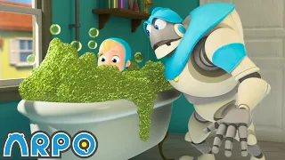 Stinky Bubble Overflow!! | ARPO 1 HOUR | Rob the Robot & Friends - Funny Kids TV