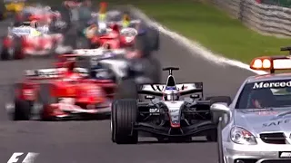Kimi Raikkonen doesn't need to warm-up his tires... even in 2004 !