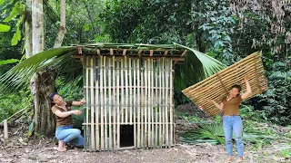 Went to the forest to cut bamboo trees to make a chicken coop. daily life | build a farm