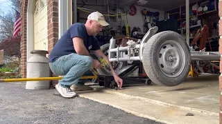 E7. Manx-Style Dune Buggy Project p.3: Chassis on a rotisserie