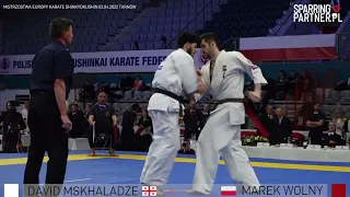 David Mskaladze vs Marek Wolny - European Karate Shinkyokushin Championship Men 85-95Kg Tarnów 2022