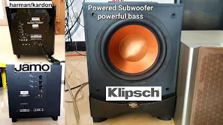 Klipsch RW10D Harman kardon HKTS-210 Jamo Sub-210 Powered Subwoofer