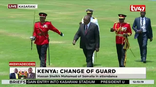 President Uhuru arrives at Kasarani Stadium, inspects last guard of honour