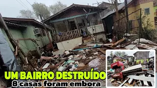 8 casas foram embora com a água nesse lugar