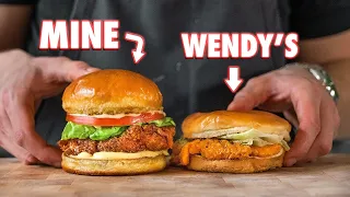 Making The Wendy's Spicy Chicken Sandwich At Home | But Better