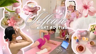 MY SELF CARE NIGHT ROUTINE 🌙 🎀 ☁️ mat pilates, "everything" shower & tips on building self love