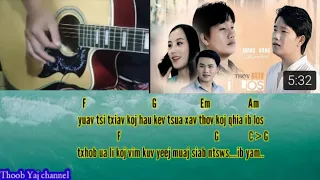 qhia ntau guitar"Thov qhia ib los"Mang Vang. by:lyrics chords.