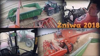 Żniwa 2018 u Krzycha 🌾[ VLOG #5 ] Moja pierwsza jazda CASE, koszenie Bizonem Z056 & prasowanie słomy