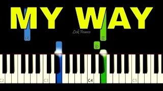 My Way  EASY Piano Tutorial - Frank Sinatra