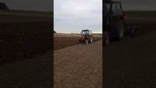 the girl on tractor zetor 7711 plowing