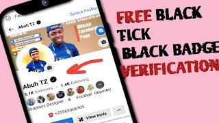 How to get Black Tick /Black Verification Badge on Facebook for Free /New 2023