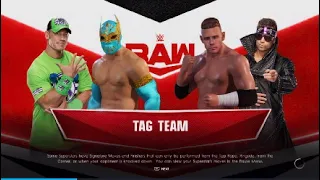 WWE 2K22 | John Cena & Sin Cara vs Alex Riley & The Miz