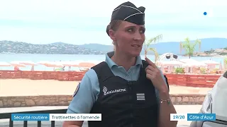 Saint-Tropez : opération de contrôle des trottinettes.