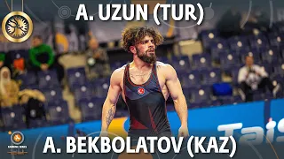 GOLD GR - 55 kg: A. UZUN (TUR) v. A. BEKBOLATOV (KAZ)