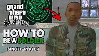 GTA San Andreas - How To Join the Army! (Army Uniform, Free Weapons, Military Equipment)