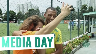 Bastidores do Media Day da Globo no Palmeiras