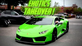 INSANE EXOTIC SUPERCARS SHUT DOWN CARS AND COFFEE WAXHAW NC! (Huracan, Ferrari FF, 2021 M3, R35 GTR)